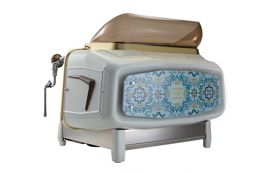 A toaster oven with the door open and a green background