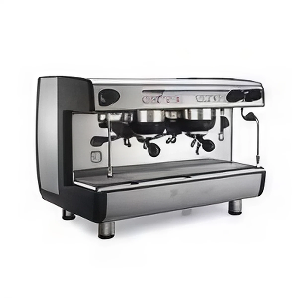 A coffee machine with two grinders on the front.