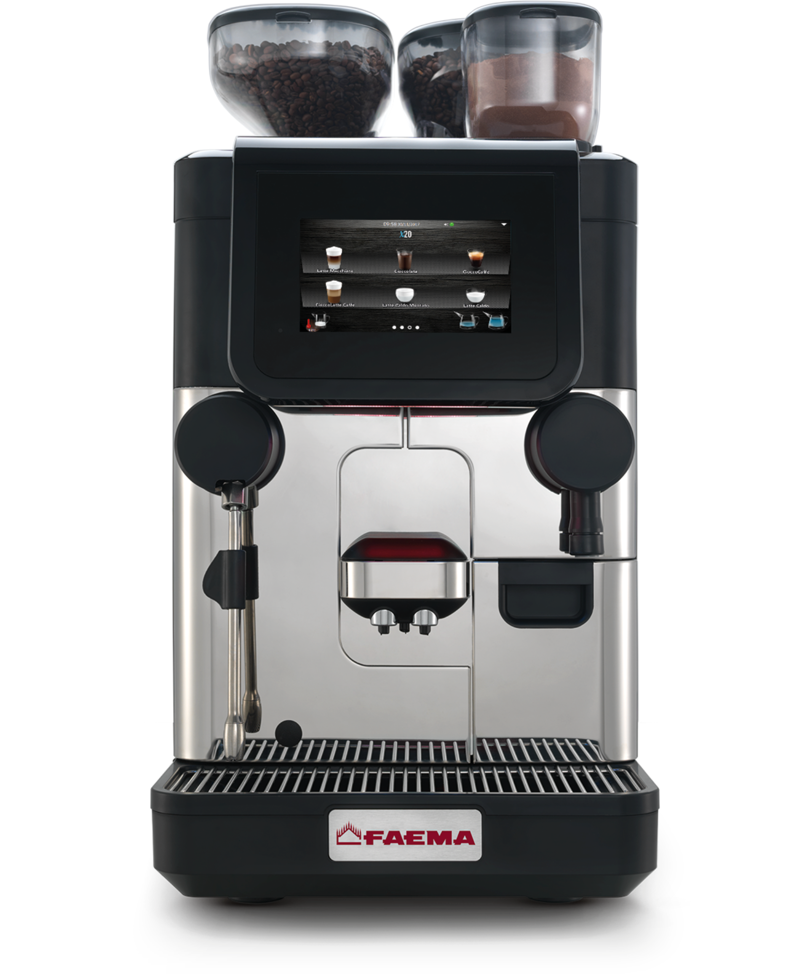 A coffee machine with two cups on top of it.