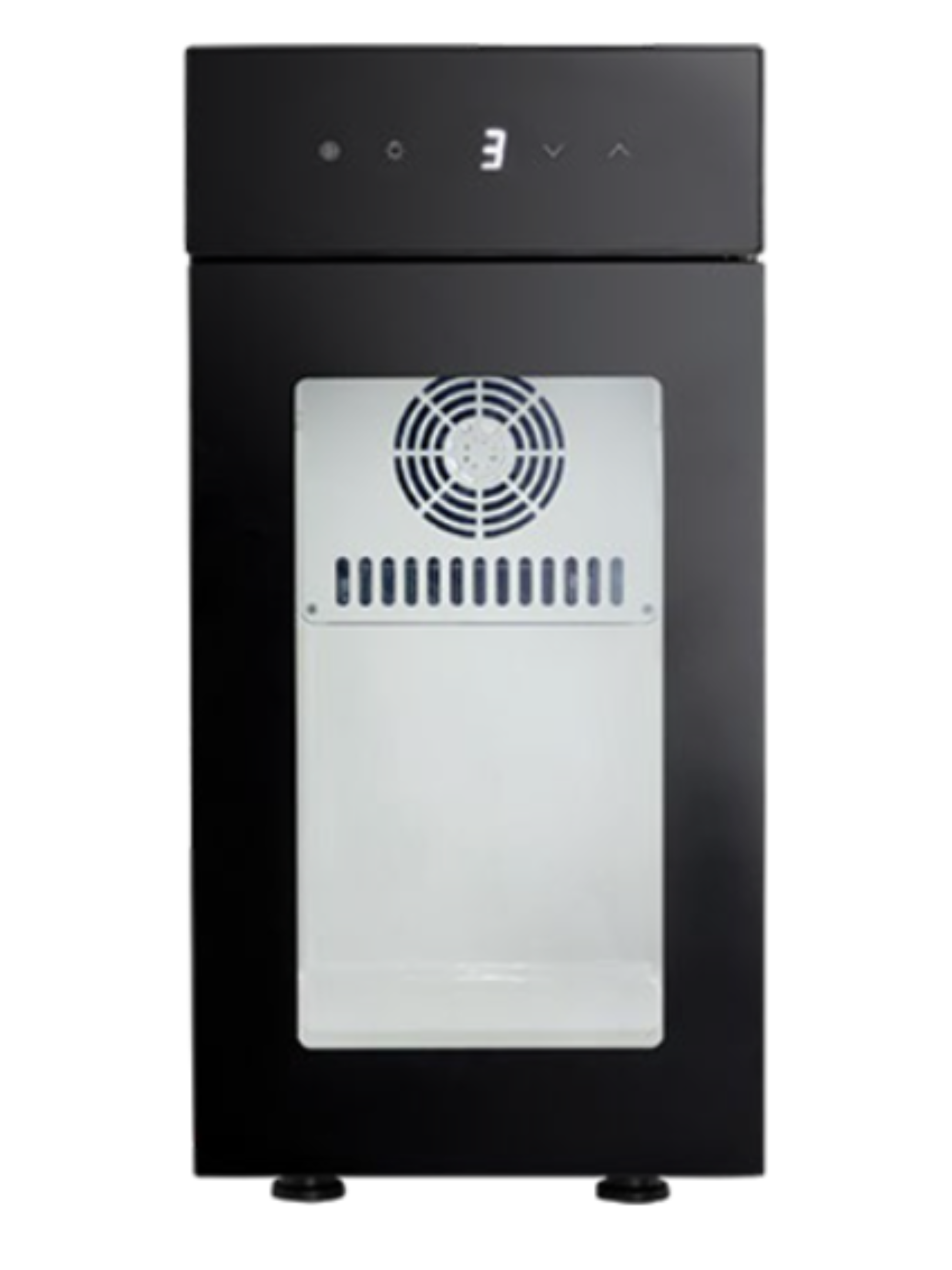 A black and white picture of an air conditioner.